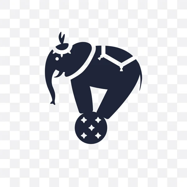 Circus Elephant Transparent Icon Circus Elephant Symbol Design Circus Collection — Stock Vector