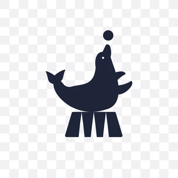 Cyrk Foka Przezroczystą Ikoną Cyrk Foka Symbol Projekt Kolekcji Cyrku — Wektor stockowy