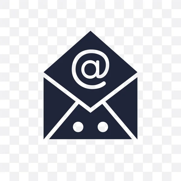Email Icona Trasparente Design Dei Simboli Mail Della Collezione Comunicazione — Vettoriale Stock