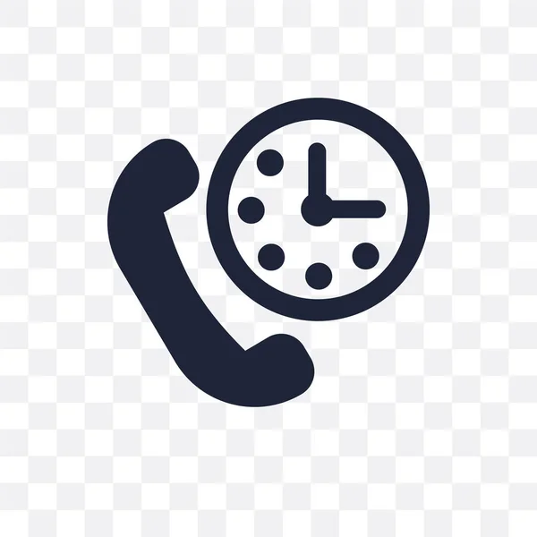 Zeit Nennen Transparente Symbol Time Call Symboldesign Aus Der Kommunikationssammlung — Stockvektor