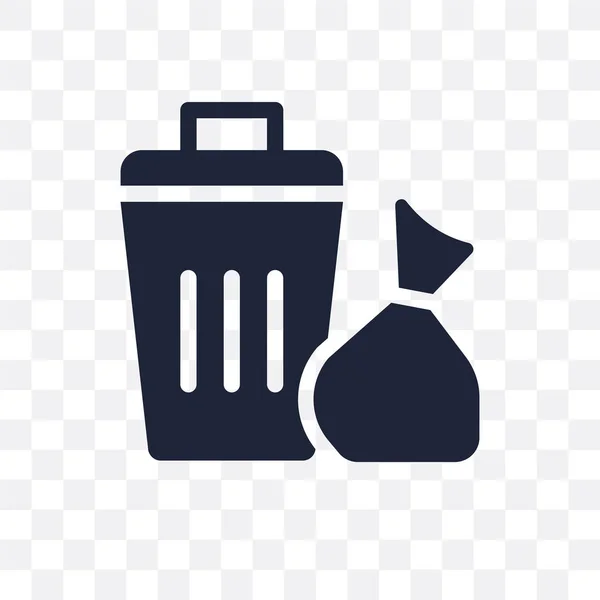 Waste Transparent Icon Waste Symbol Design Ecology Collection Simple Element — Stock Vector