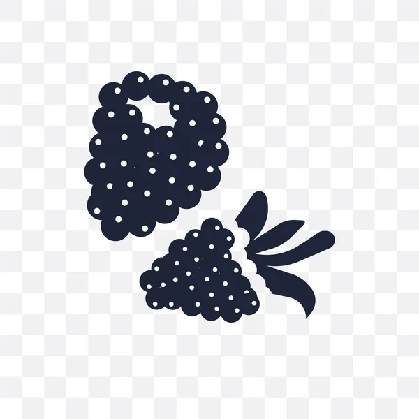 Blackberry Прозрачная Икона Дизайн Символов Blackberry Коллекции Фрукты Овощи Простая — стоковый вектор