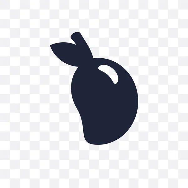 Манго Прозрачный Значок Манго Символа Дизайн Фруктов Овощей Коллекции Простая — стоковый вектор
