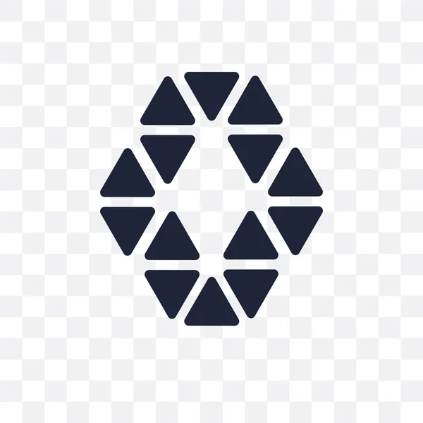 Icono Poligonal Transparente Hexagonal Diseño Símbolo Hexagonal Poligonal Colección Geometry — Vector de stock