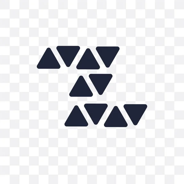 Letra Poligonal Triángulos Pequeños Icono Transparente Letra Poligonal Diseño Pequeños — Vector de stock