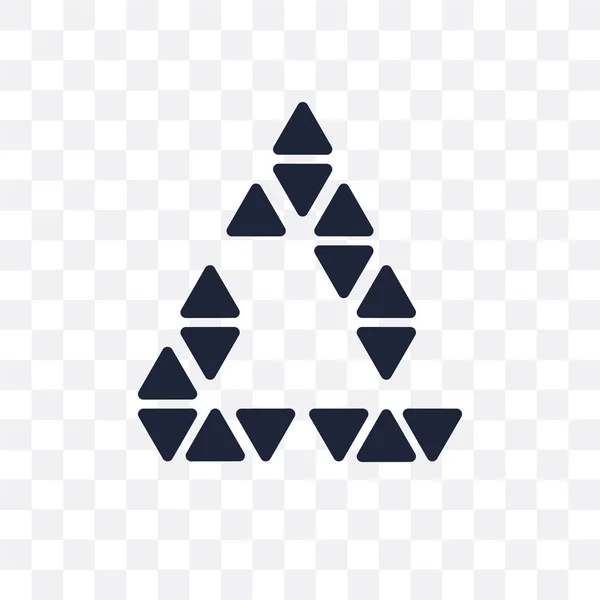 Símbolo Reciclaje Triangular Poligonal Icono Transparente Diseño Símbolo Reciclaje Triangular — Vector de stock