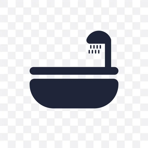 Bathtub Transparent Icon Bathtub Symbol Design Hotel Collection Simple Element — Stock Vector