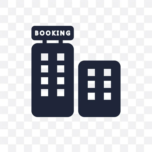 Booking Transparent Icon Booking Symbol Design Hotel Collection Simple Element — Stock Vector