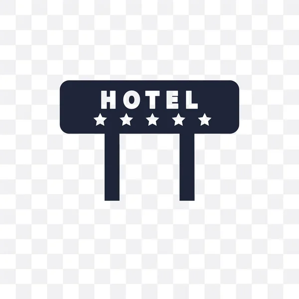 Hotelschild Durchsichtiges Symbol Hotelschilder Symboldesign Aus Der Hotelsammlung Einfache Elementvektorabbildung — Stockvektor