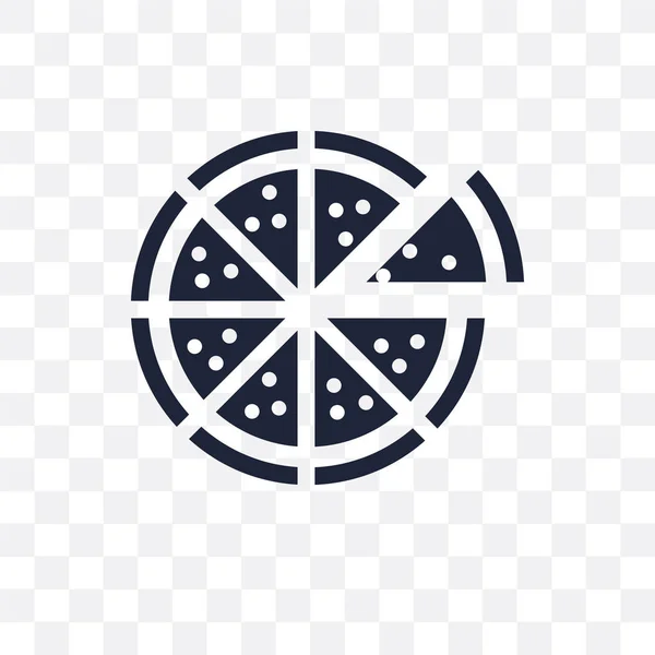 Pizza Transparent Icon Pizza Symbol Design Restaurant Collection Simple Element — Stock Vector