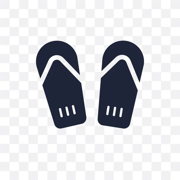 拖鞋透明图标 拖鞋符号设计从酒店集合 简单的元素向量例证在透明背景 — 图库矢量图片