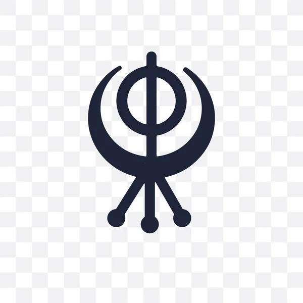 Průhledná Ikona Sikhismus Sikhism Symbol Designu Kolekce Indie Jednoduchý Prvek — Stockový vektor