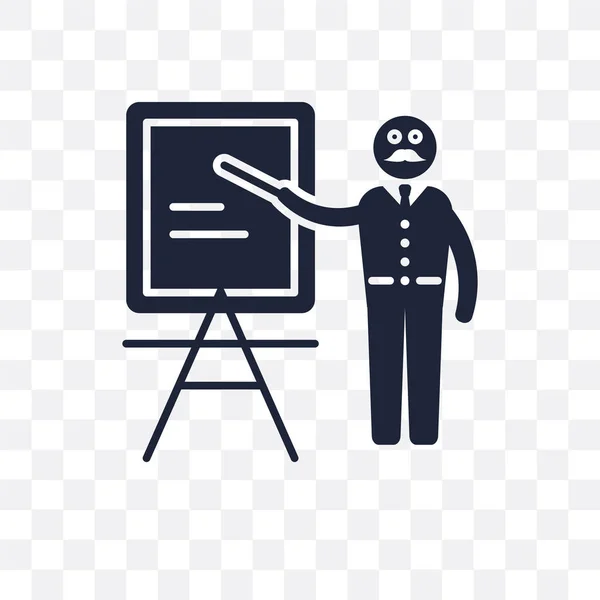 Καθηγητής Διαφανές Εικονίδιο Καθηγητής Σύμβολο Σχεδιασμού Από Συλλογή Επαγγέλματα Εικονογράφηση — Διανυσματικό Αρχείο