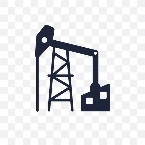 Ícone Transparente Oilfield Projeto Símbolo Campo Petrolífero Coleção Indústria Ilustração —  Vetores de Stock