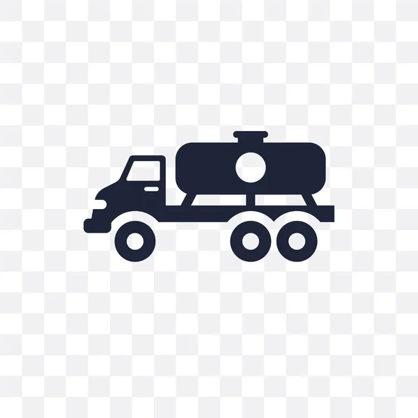 Brandstof Vrachtwagen Transparant Pictogram Brandstof Vrachtwagen Symbool Ontwerp Uit Industrie — Stockvector