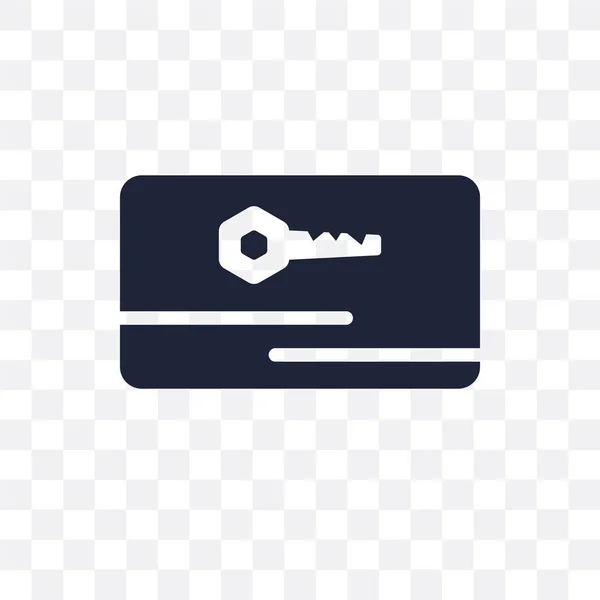 Nyckelkort Genomsynlig Ikonen Nyckelkort Symbol Design Från Smarthome Samling Enkelt — Stock vektor