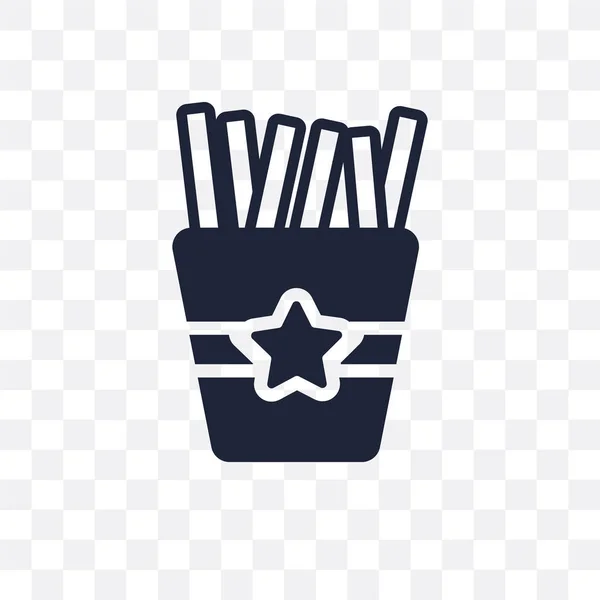 Papas Fritas Icono Transparente Diseño Símbolo Papas Fritas Los Estados — Vector de stock