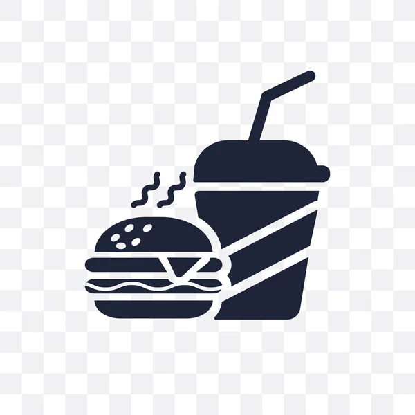 Průhledná Ikona Rychlého Občerstvení Fast Food Symbol Designu Kolekce Spojené — Stockový vektor