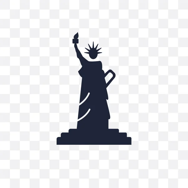Estatua Libertad Icono Transparente Estatua Diseño Símbolo Libertad Los Estados — Vector de stock