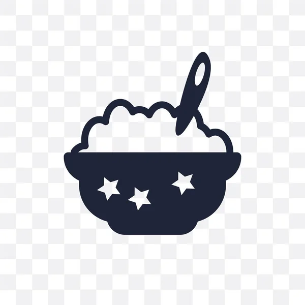 Porridge Icono Transparente Diseño Símbolo Gachas Estados Unidos América Colección — Vector de stock