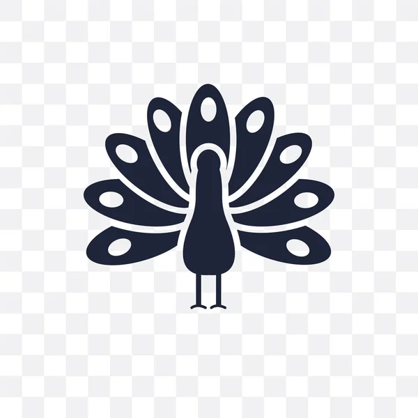 Икона Благодарения Павлина Прозрачная Дизайн Символов Павлина День Благодарения Коллекции — стоковый вектор