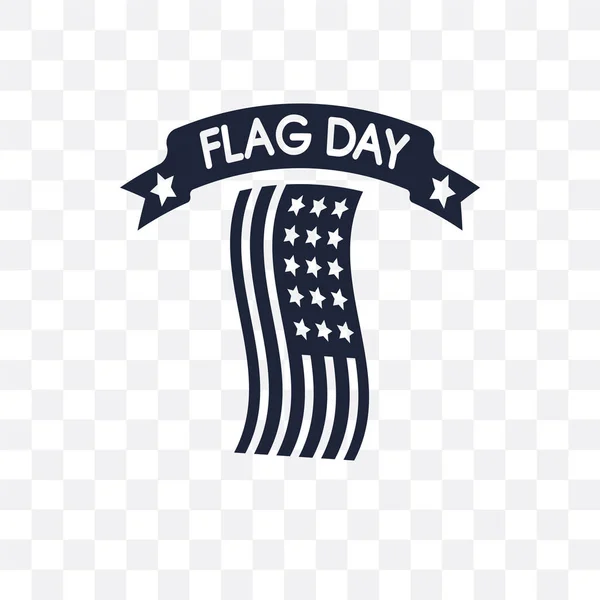 Bayrak Günü Şeffaf Simge Bayrak Günü Sembolü Tasarım Amerika Birleşik — Stok Vektör