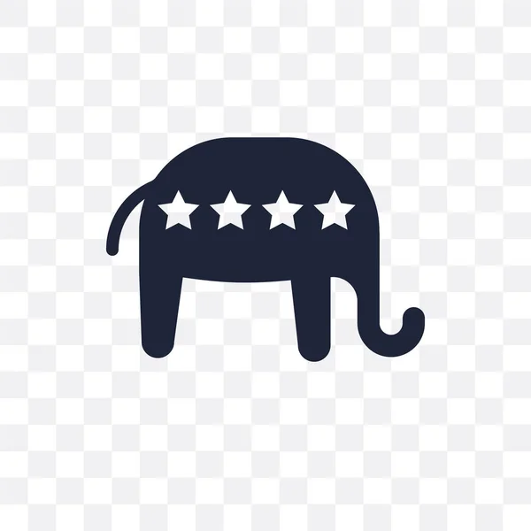 Elefante Símbolo Republicano Icono Transparente Elefante Símbolo Republicano Diseño Símbolo — Vector de stock