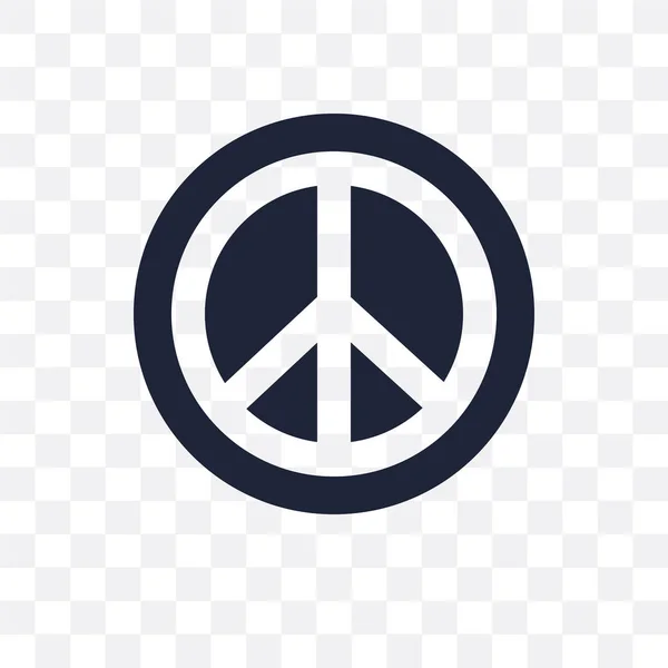 和平透明图标 从政治收藏的和平主义符号设计 简单的元素向量例证在透明背景 — 图库矢量图片