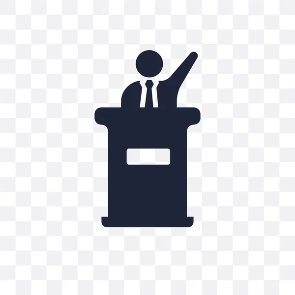 Διαφανές Εικονίδιο Speech Πολιτικό Υποψήφιο Πολιτικό Υποψήφιο Ομιλία Σύμβολο Σχεδιασμού — Διανυσματικό Αρχείο