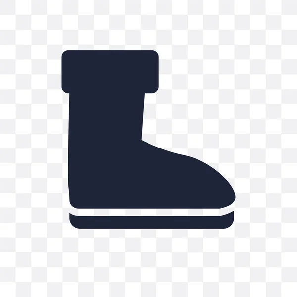 Ikon Transparan Snow Boot Salju Boot Desain Simbol Dari Koleksi - Stok Vektor