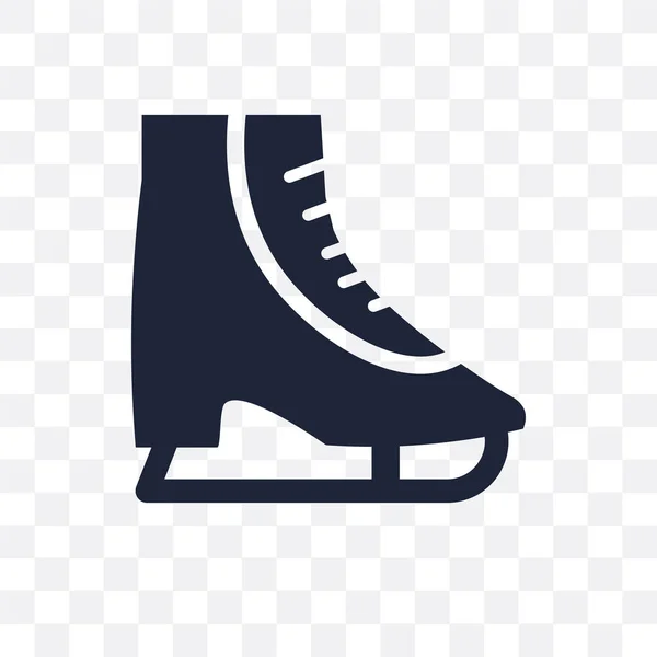 冰鞋透明图标 冰鞋符号设计从冬季收藏 简单的元素向量例证在透明背景 — 图库矢量图片