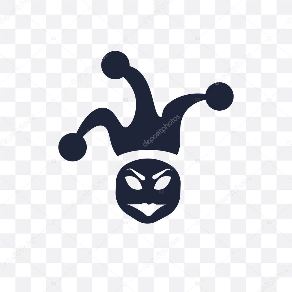 Joker transparent icon. Joker symbol design from Fairy tale collection. Simple element vector illustration on transparent background.