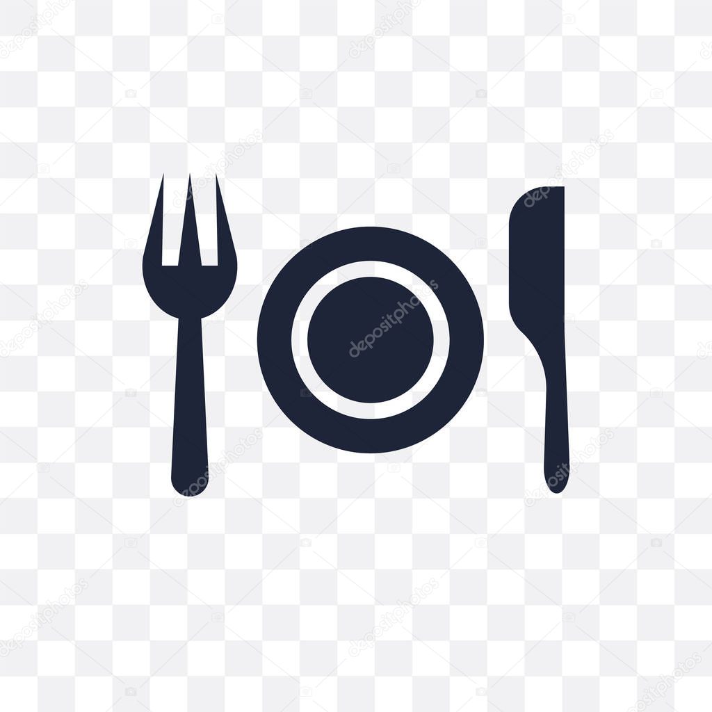 Dinner transparent icon. Dinner symbol design from Restaurant collection. Simple element vector illustration on transparent background.