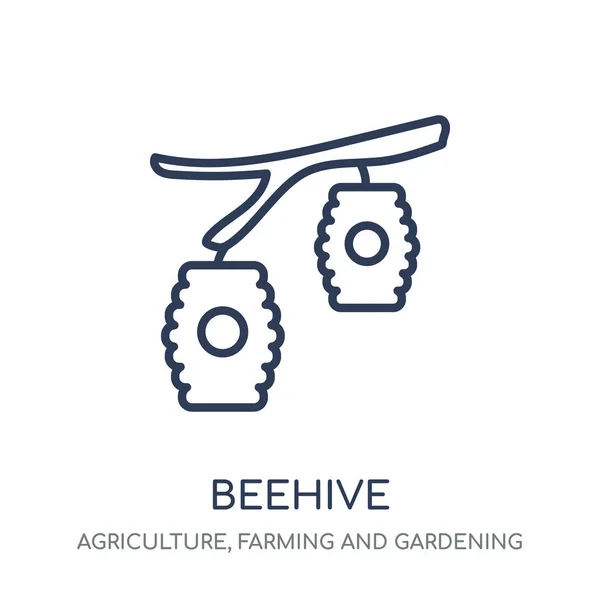 Beehive Icon Beehive Linear Symbol Design Agriculture Farming Gardening Collection — Stock Vector