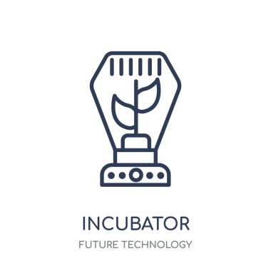 Kuluçka makinesi simgesi. Kuluçka makinesi doğrusal sembolü tasarım gelecek teknoloji Collection.