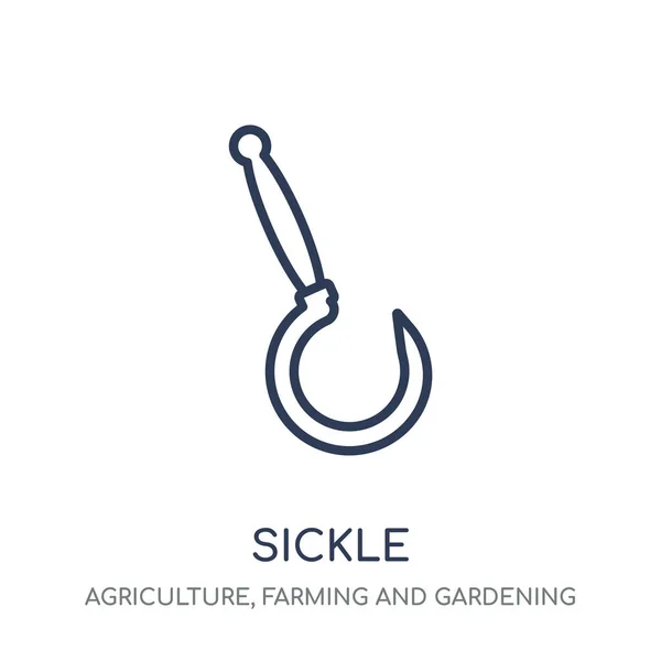 Sickle Icon Sickle Linear Symbol Design Agriculture Farming Gardening Collection — Stock Vector