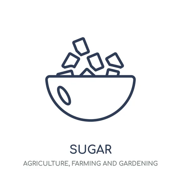 Значок Сахара Дизайн Сахарной Линейной Символики Коллекции Сельского Хозяйства Сельского — стоковый вектор