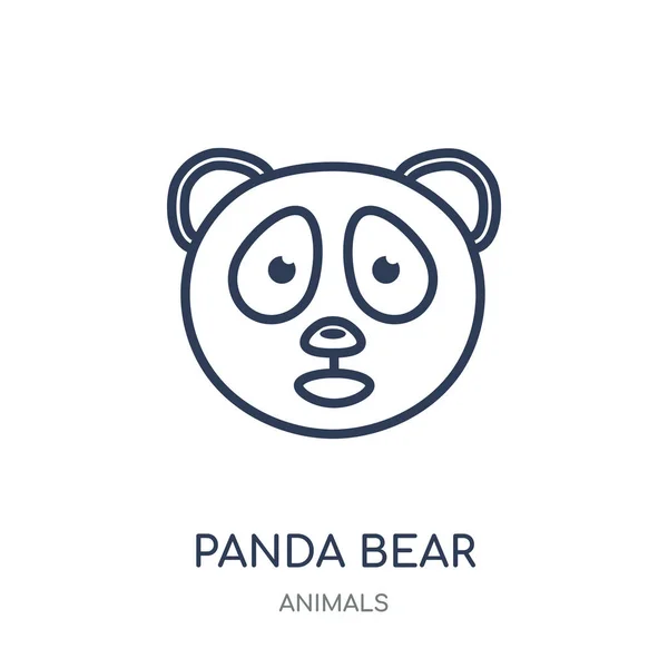 Panda Bear Ikonen Panda Bear Linjär Symbol Design Från Djur — Stock vektor