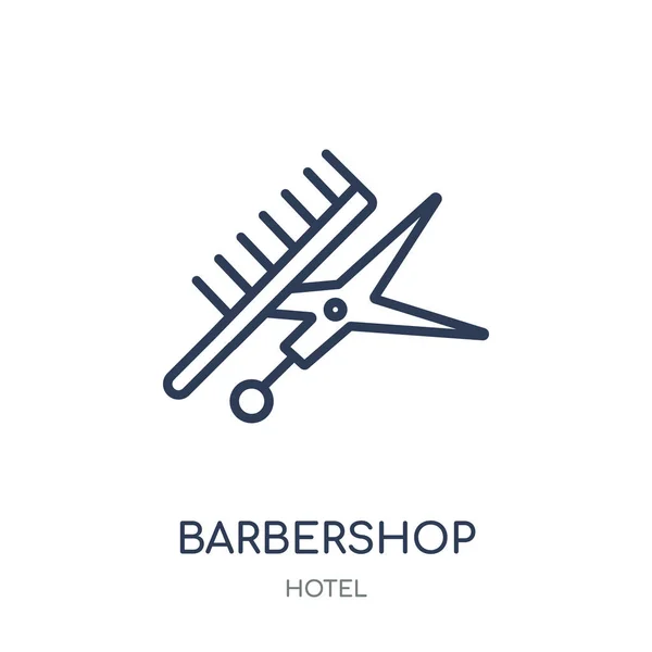 Friseur Ikone Friseursalon Lineare Symbolgestaltung Aus Hotelkollektion Einfache Darstellung Von — Stockvektor