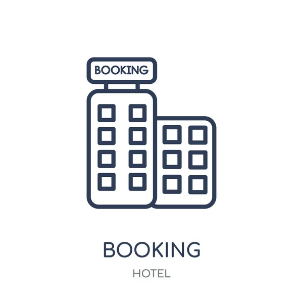 Booking Icon Booking Linear Symbol Design Hotel Collection Simple Outline — Stock Vector