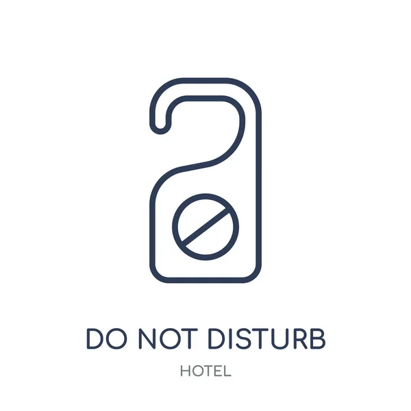 Não Perturbe Ícone Não Perturbe Design Símbolos Lineares Coleção Hotel — Vetor de Stock