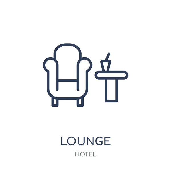 Lounge Pictogram Lounge Lineaire Symbool Ontwerp Uit Hotel Collectie Eenvoudig — Stockvector