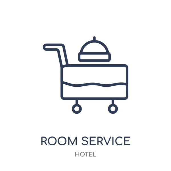 Icône Room Service Room Service Design Symbole Linéaire Collection Hôtel — Image vectorielle