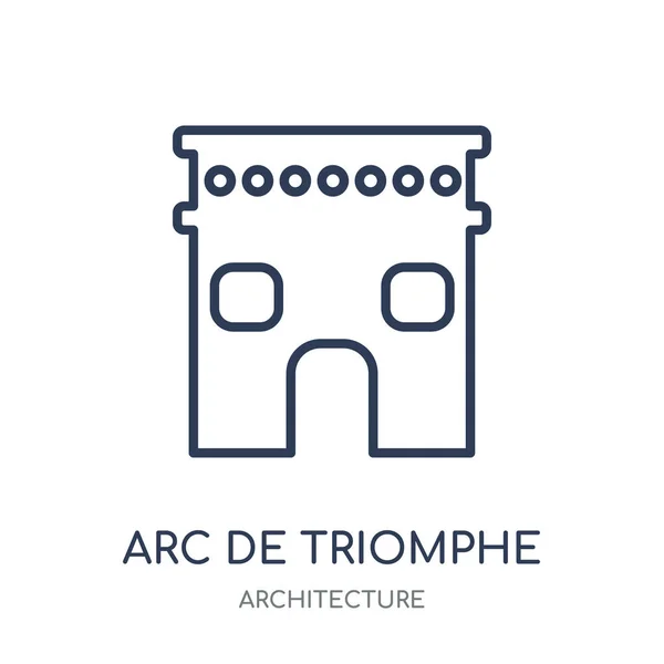 Icono Del Arco Del Triunfo Diseño Símbolo Lineal Arc Triomphe — Archivo Imágenes Vectoriales