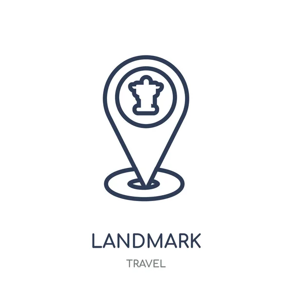 Landmark Pictogram Landmark Lineaire Symbool Ontwerp Uit Reizen Collectie Eenvoudig — Stockvector