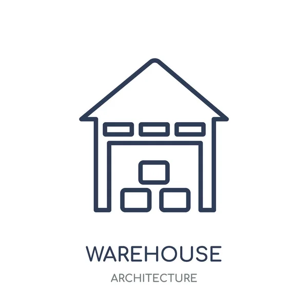 Warehouse icon. Warehouse linear symbol design from Architecture collection. Simple outline element vector illustration on white background.