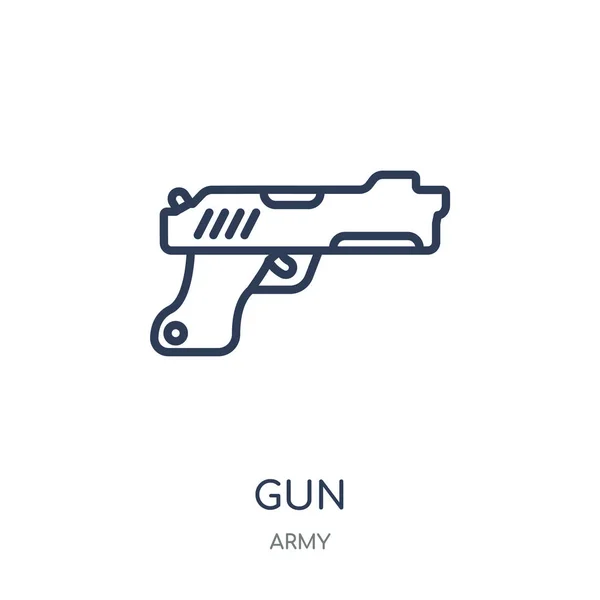 Ícone Arma Projeto Símbolo Linear Arma Coleção Exército — Vetor de Stock