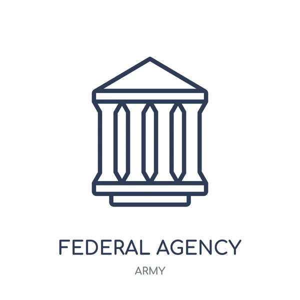 Федеральне Агентство Значок Федеральне Агентство Лінійних Символ Дизайн Армії Колекції — стоковий вектор