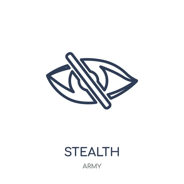 Stealth Ikona Stealth Symbol Liniowy Wzór Kolekcji Armii — Wektor stockowy