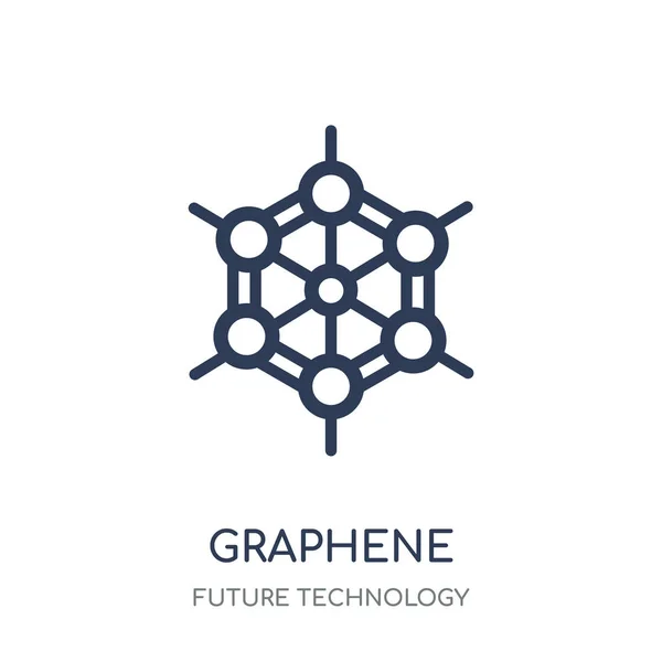 Grafeen Pictogram Grafeen Lineaire Symbool Ontwerp Uit Toekomst Technologie Collectie — Stockvector